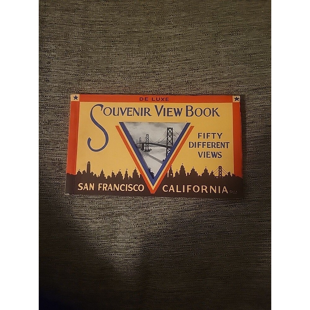 Vintage San Francisco Postcard Book Travel Souvenir 50 Views California 1944